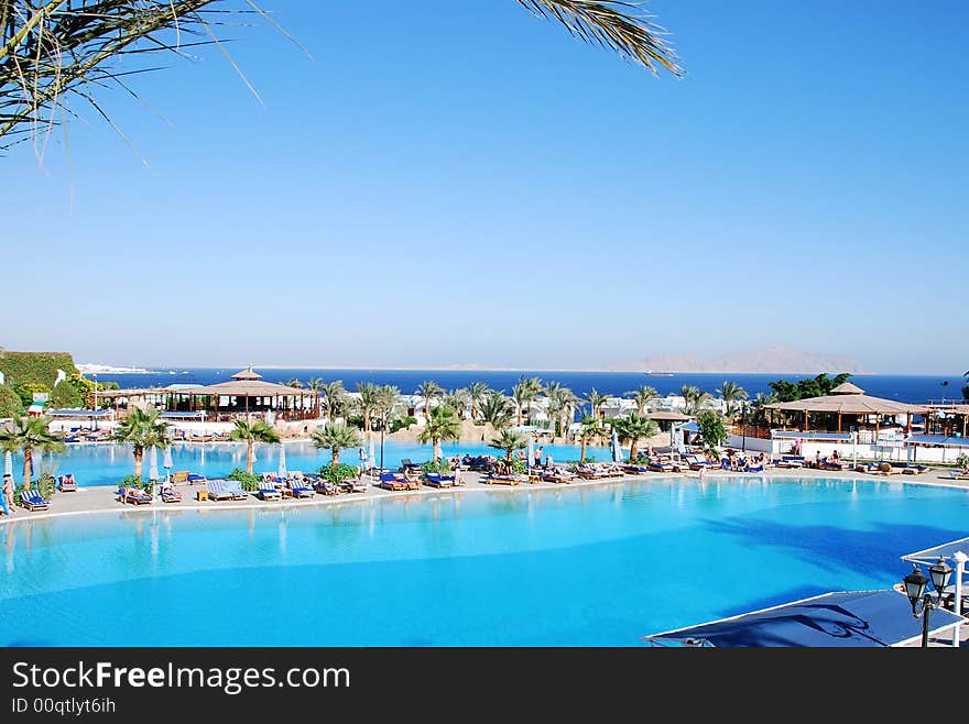 Luxurious swimming pool in Sharm el Shekh Hotel