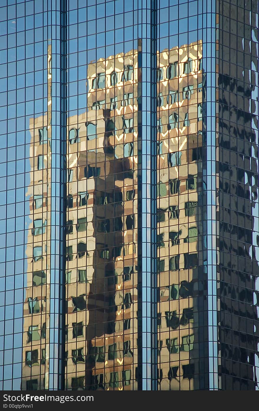 Skyscraper reflections in Boston