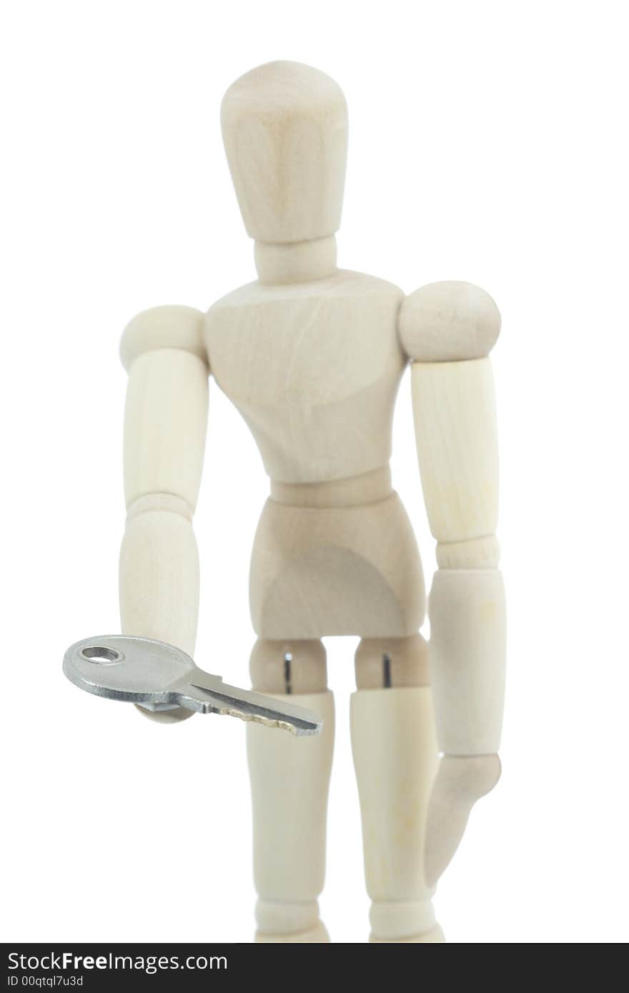 Manikin offering key