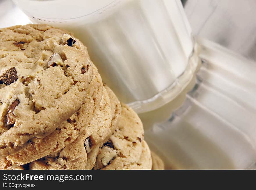 Chocolate Chip Cookies and Milk