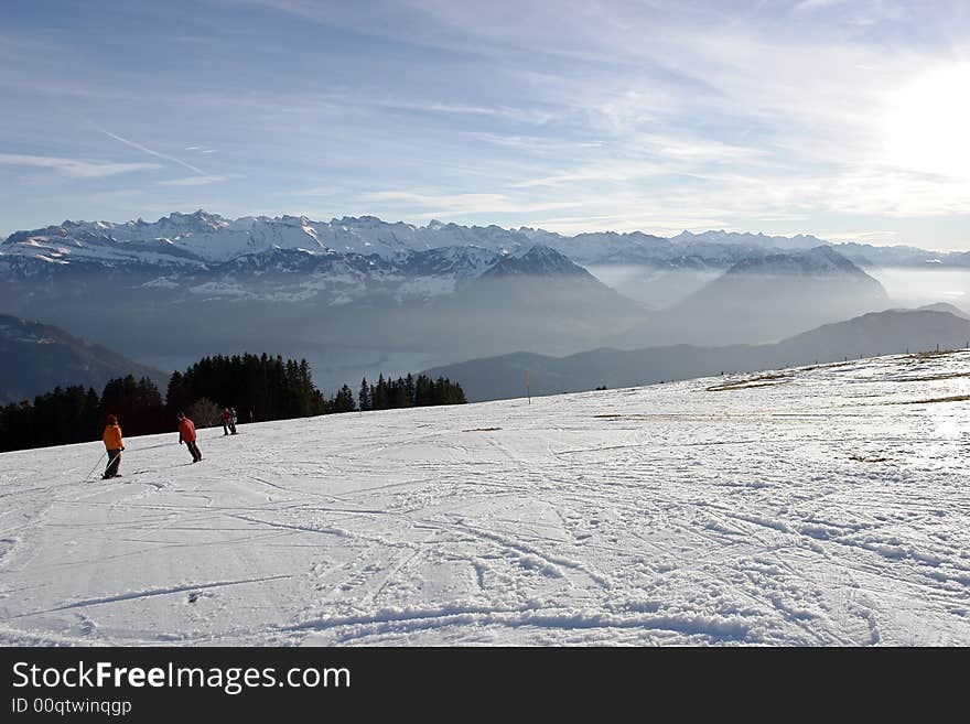 Winter sport for many but not many can enjoy the same view. Winter sport for many but not many can enjoy the same view