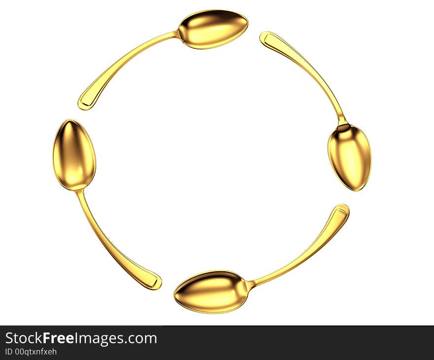 Gold spoon circle