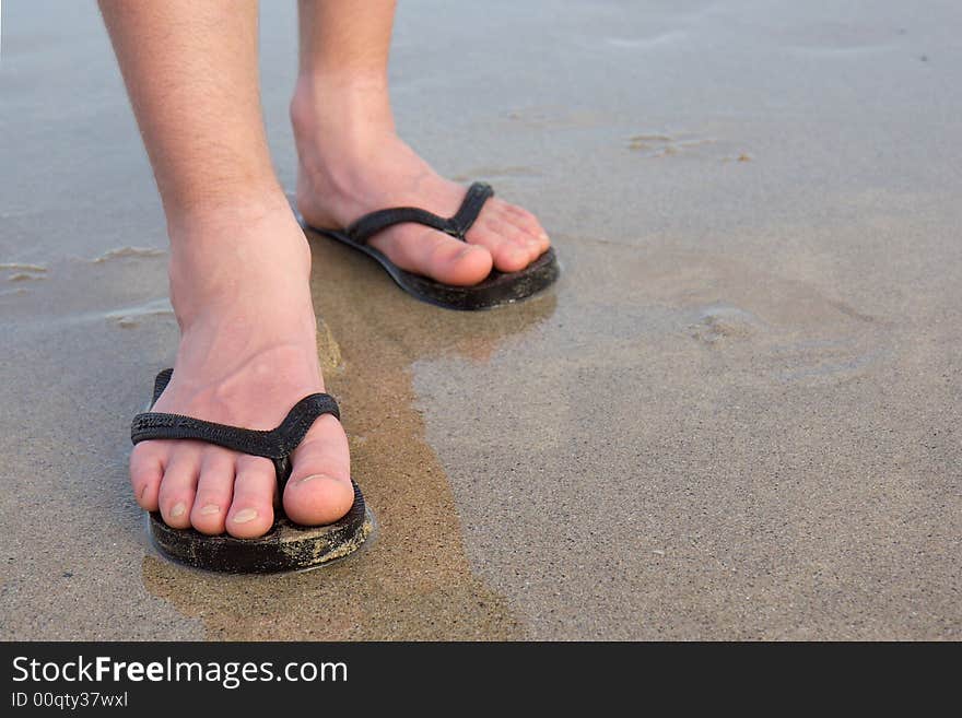 Beach thongs.