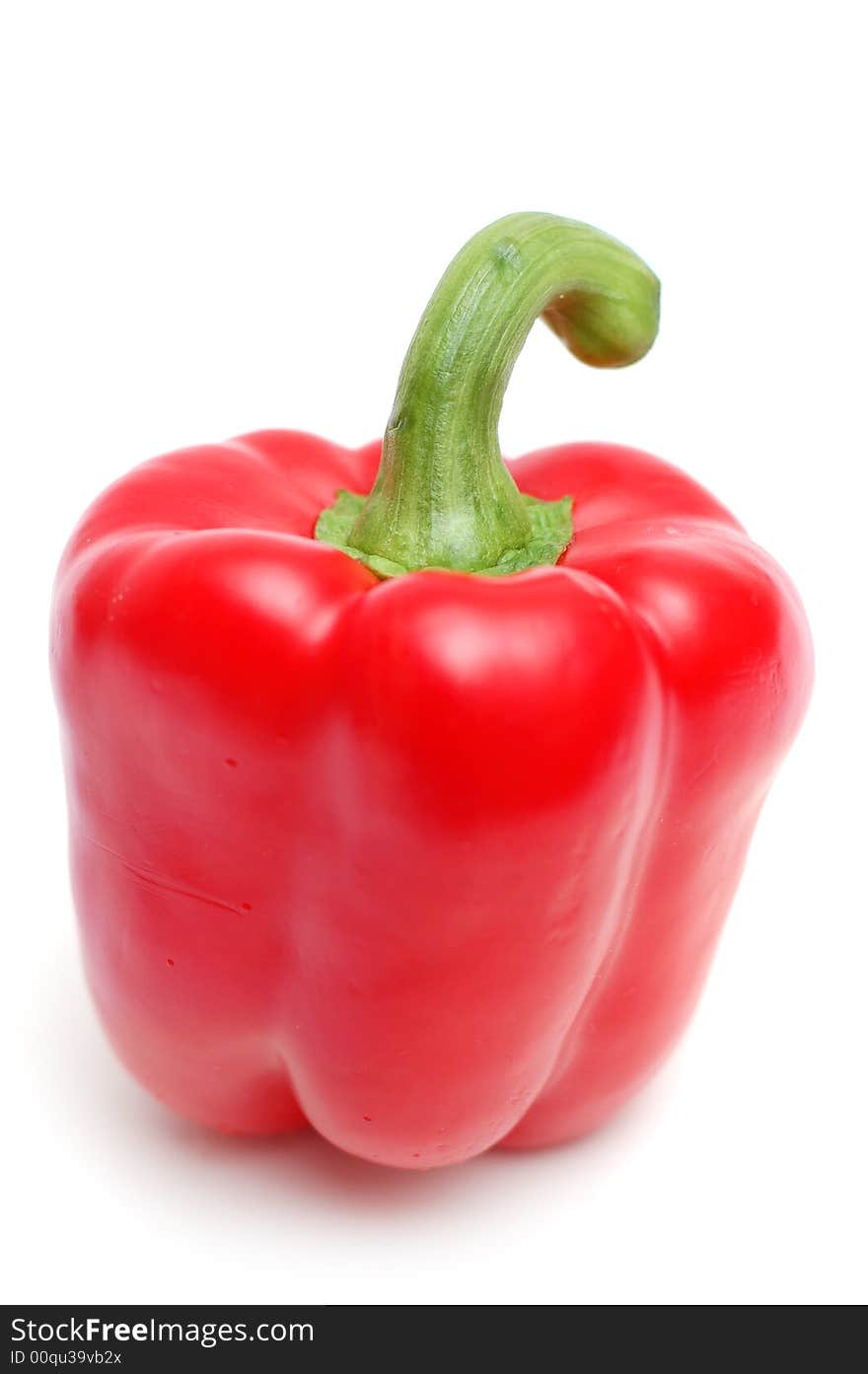 Red pepper on white