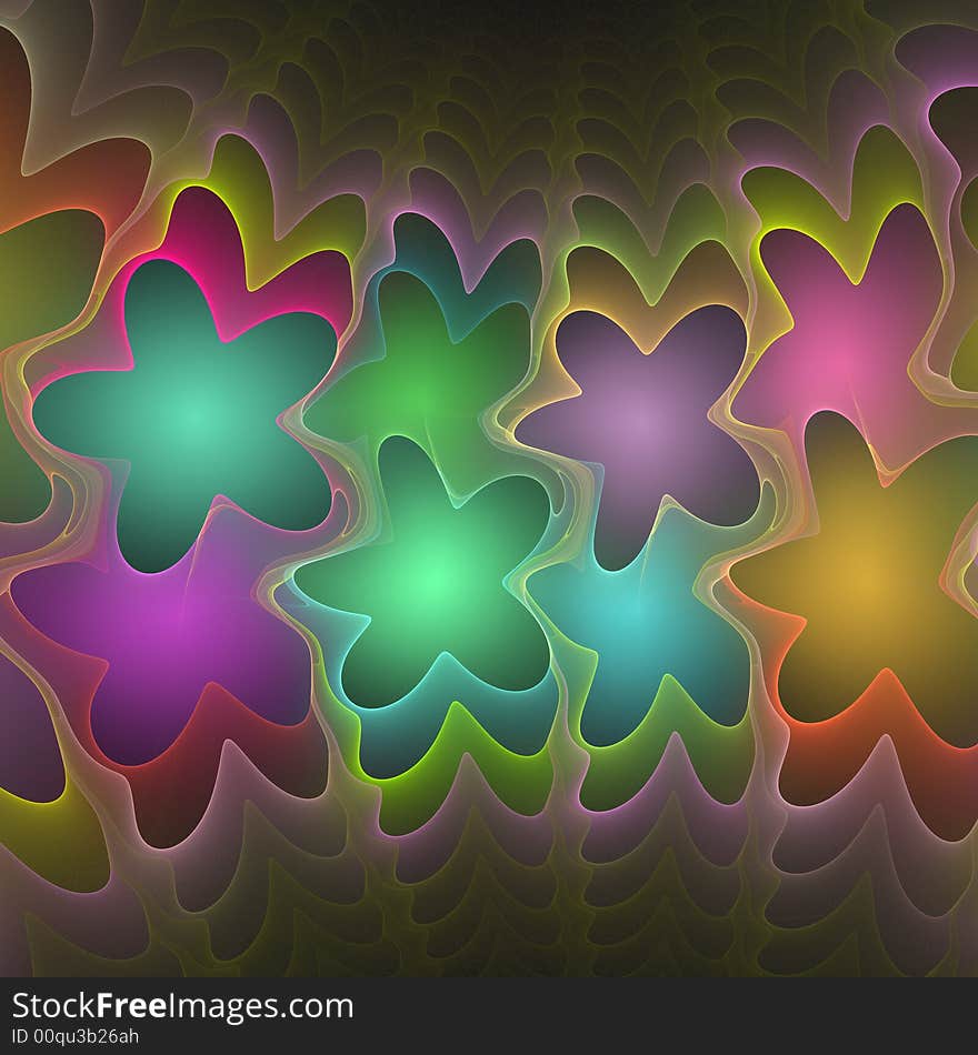 Colorful flower or stars background. Colorful flower or stars background