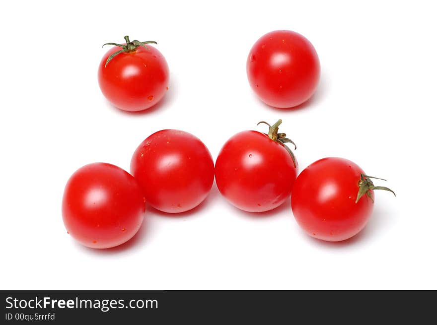 Tomato anti-smile on white