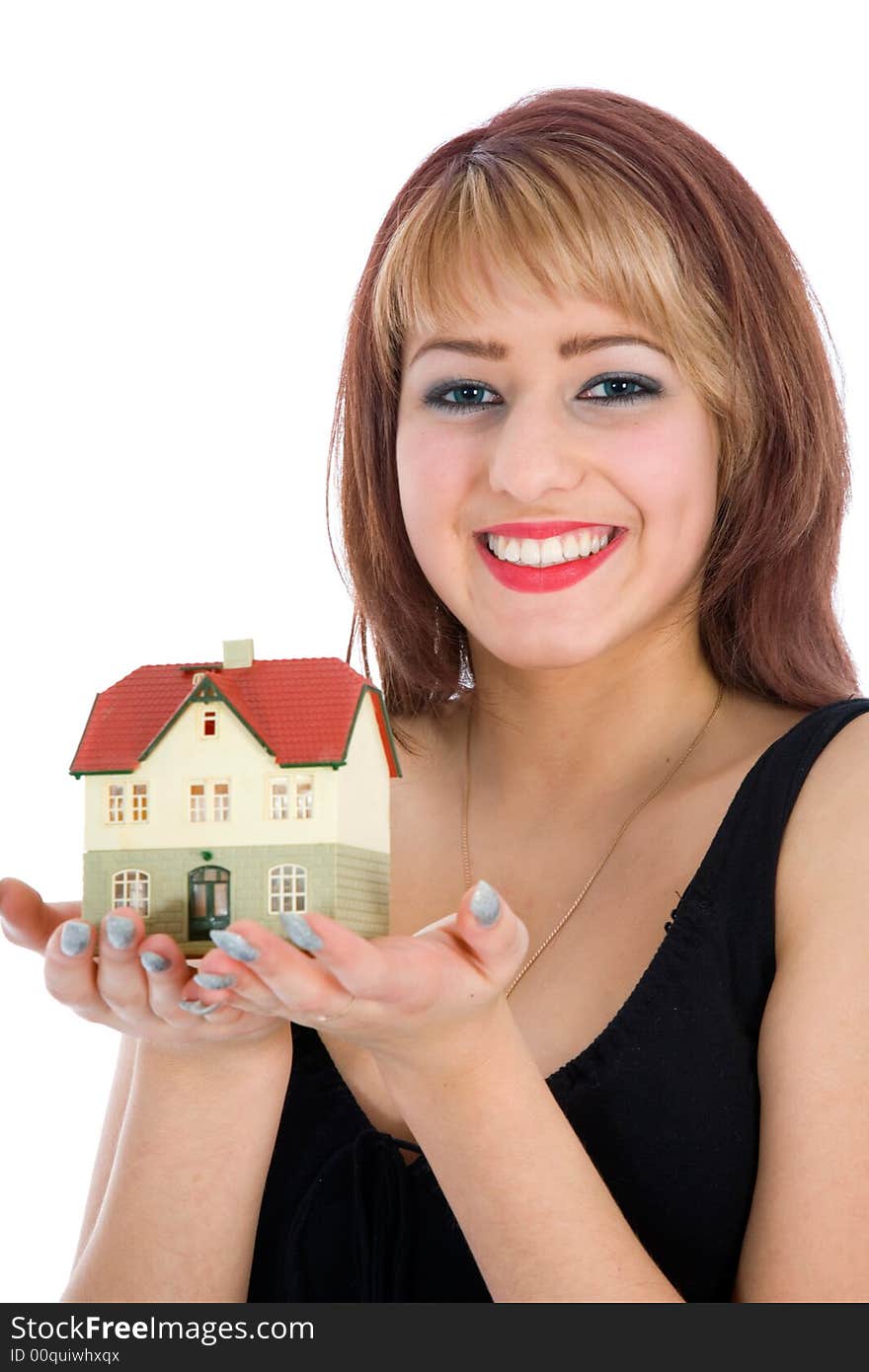 Business Woman Advertises Real Estate