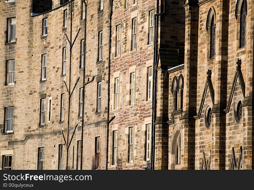 Edinburgh's Old Town houses. Scotland, United Kingdom