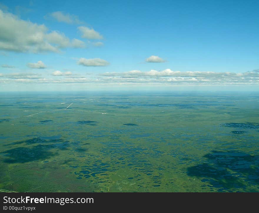 Western Siberia In Summer. Airview.