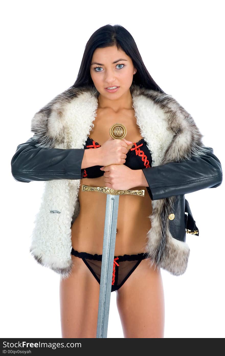 Sexy girl with sword