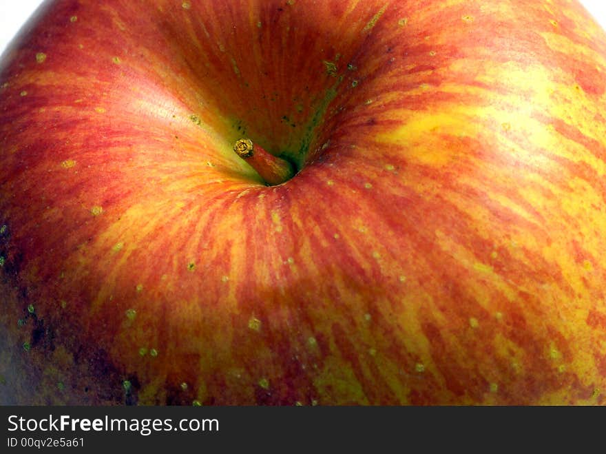 Close-up detail of eating apple