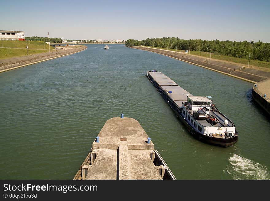 Boat on rhine