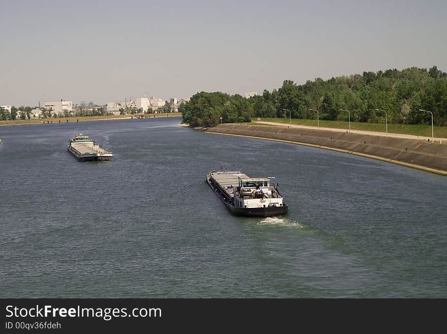 Boat on rhine