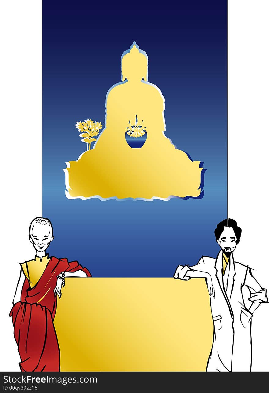 Medicine Buddha, monk and doctor - tibetan medicine is based on traditional buddhist texts - (sanskrit and tibetan language). Medicine Buddha, monk and doctor - tibetan medicine is based on traditional buddhist texts - (sanskrit and tibetan language)