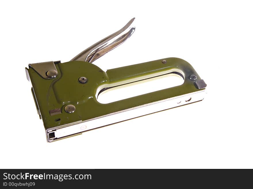 A staple gun used for household projects. A staple gun used for household projects.