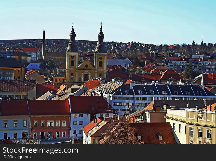 Panoramic view of old town