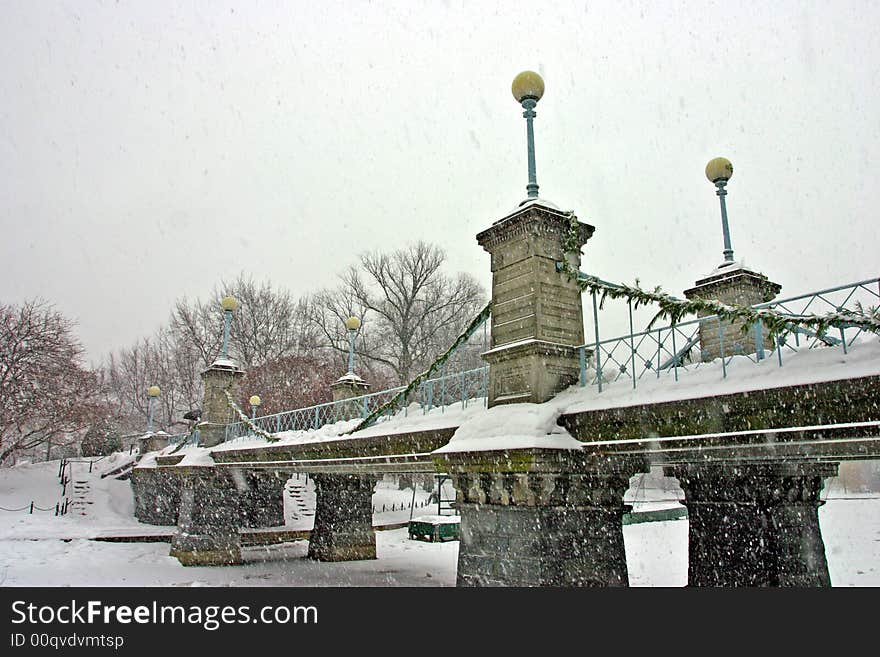 Stock image of a snowing winter at Boston, Massachusetts, USA. Stock image of a snowing winter at Boston, Massachusetts, USA