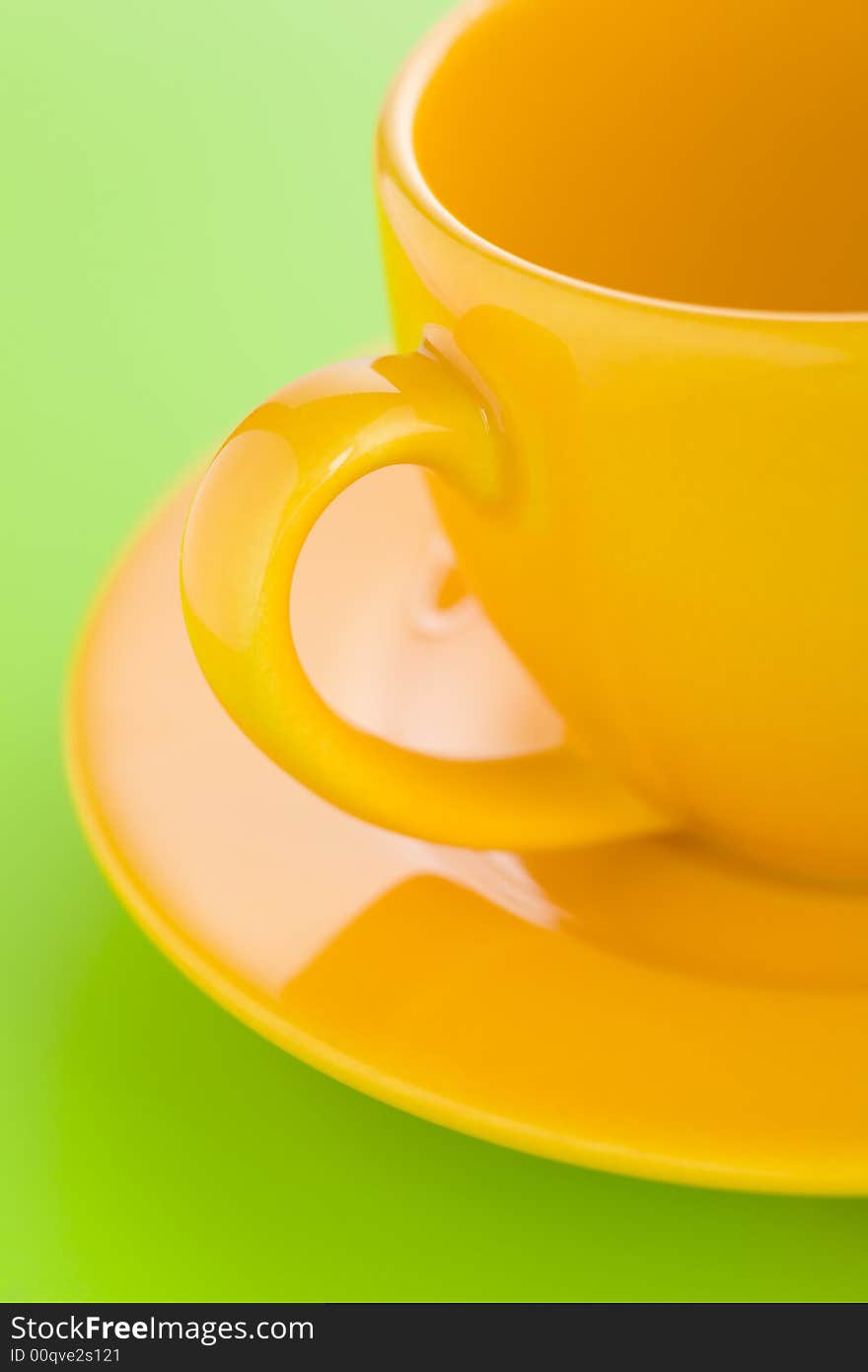 Yellow coffee cup