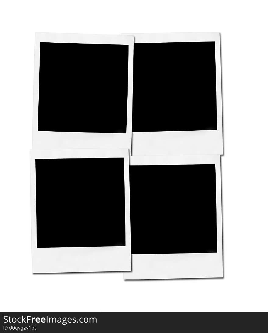 Picture of a Polaroids front. Isolated on white. Picture of a Polaroids front. Isolated on white.