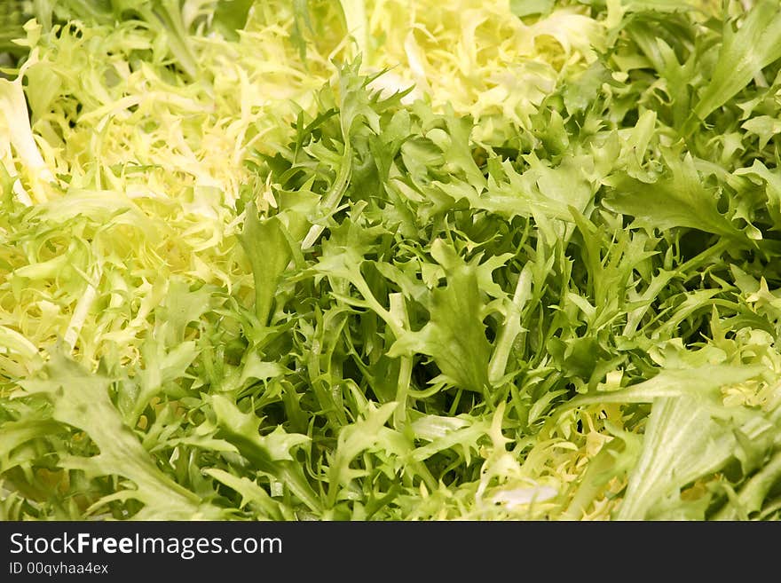 Lettuce leaves - vegetarian background - healthy and light food