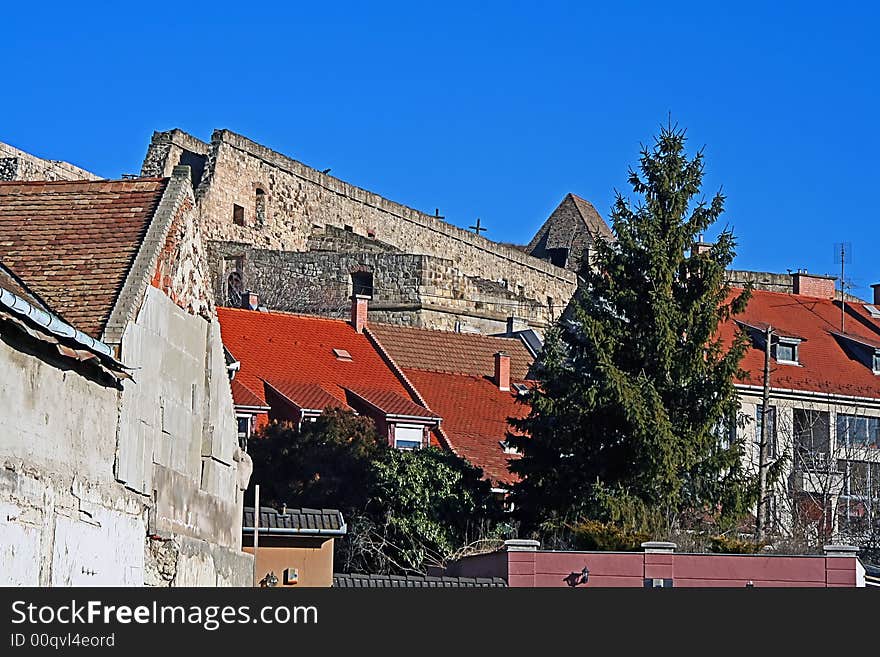 Old town s outskirts in sunny day