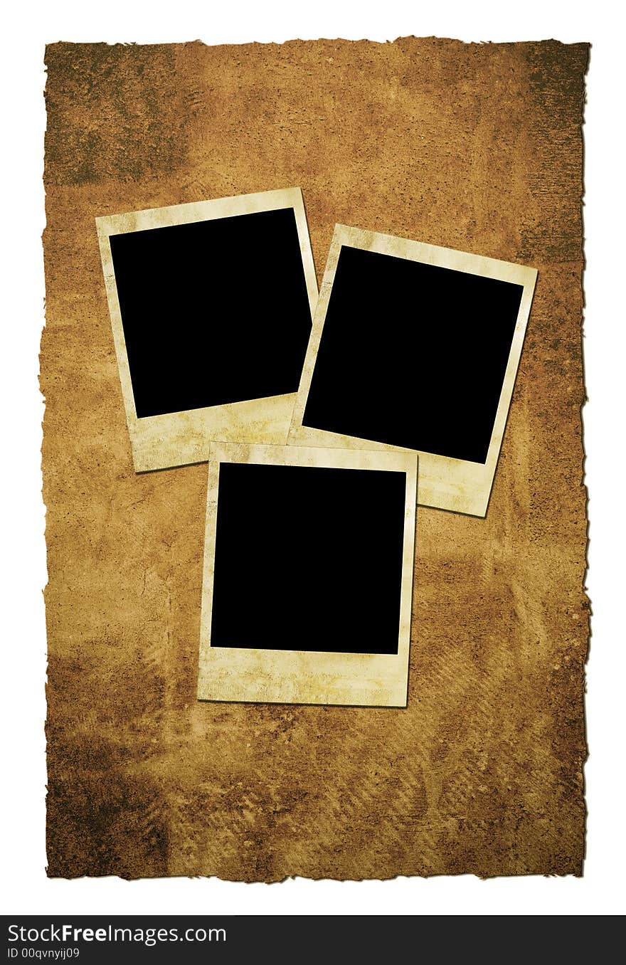 Grungy instant film frames