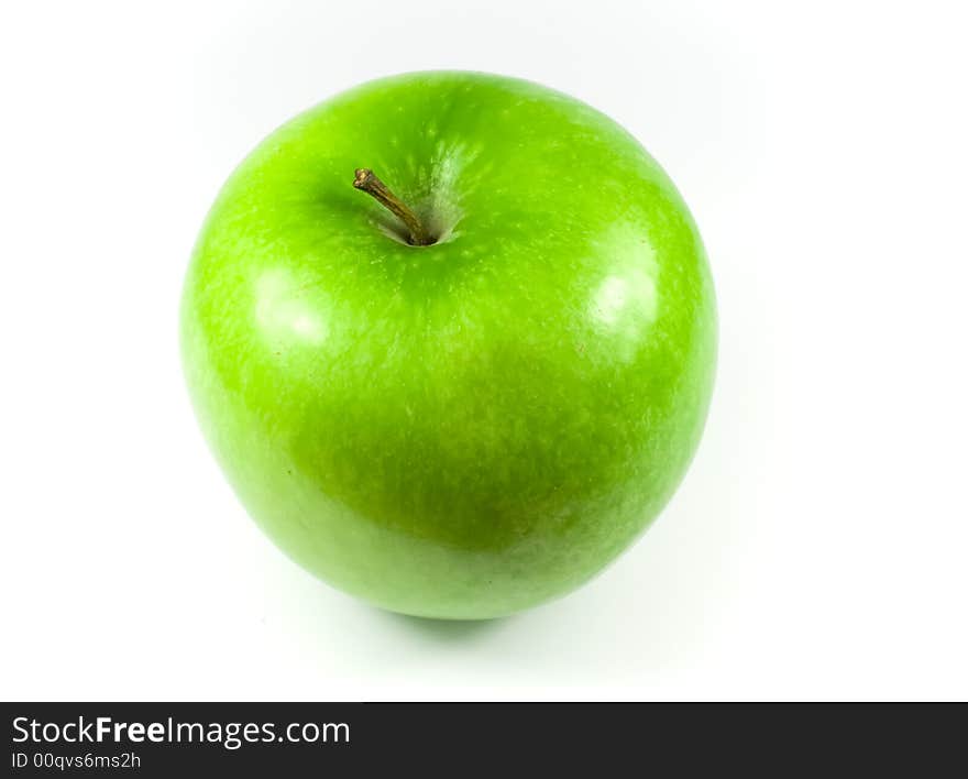 Green apple isolated on the white background. Green apple isolated on the white background