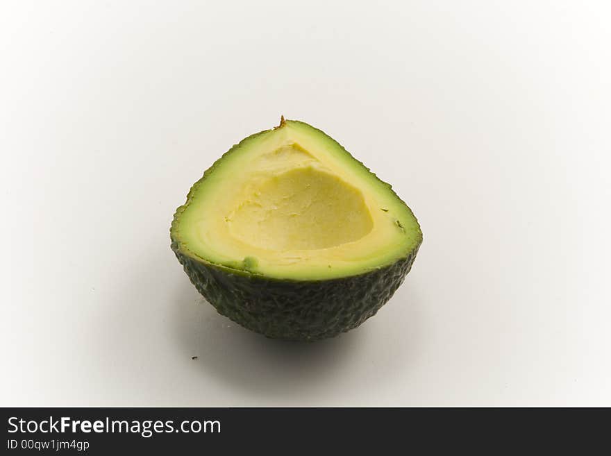 Avocado on white background. Close-up