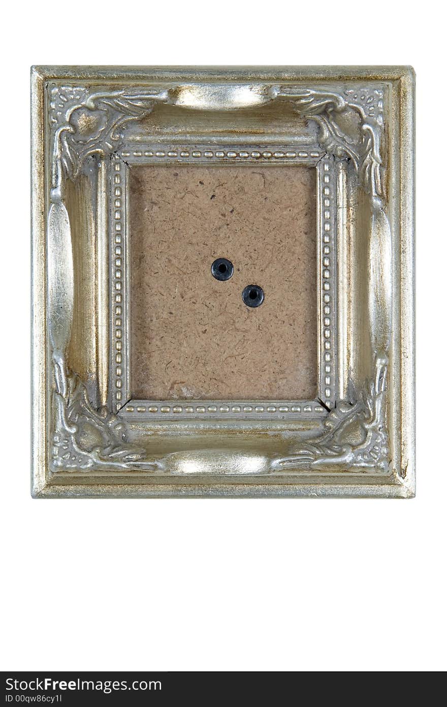 Old grunge metallic photo frame