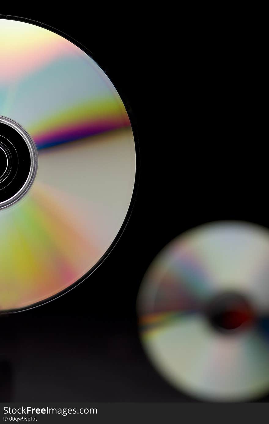 Closeup of CDs