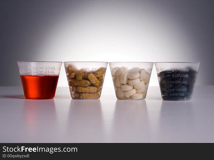 Medication in cup