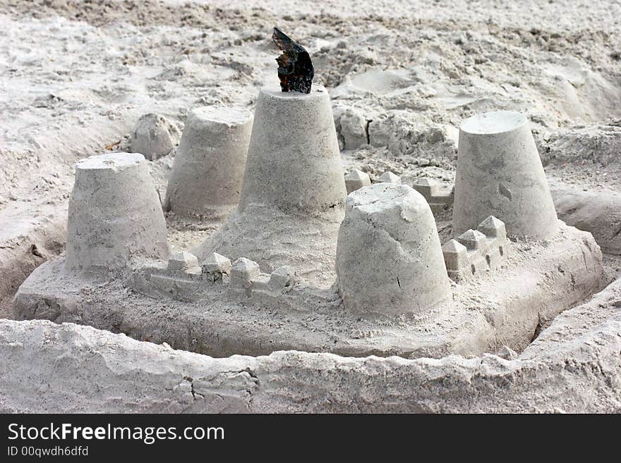 Sand castle on Florida's Gulf Coast. Madeira Beach Florida. Sand castle on Florida's Gulf Coast. Madeira Beach Florida