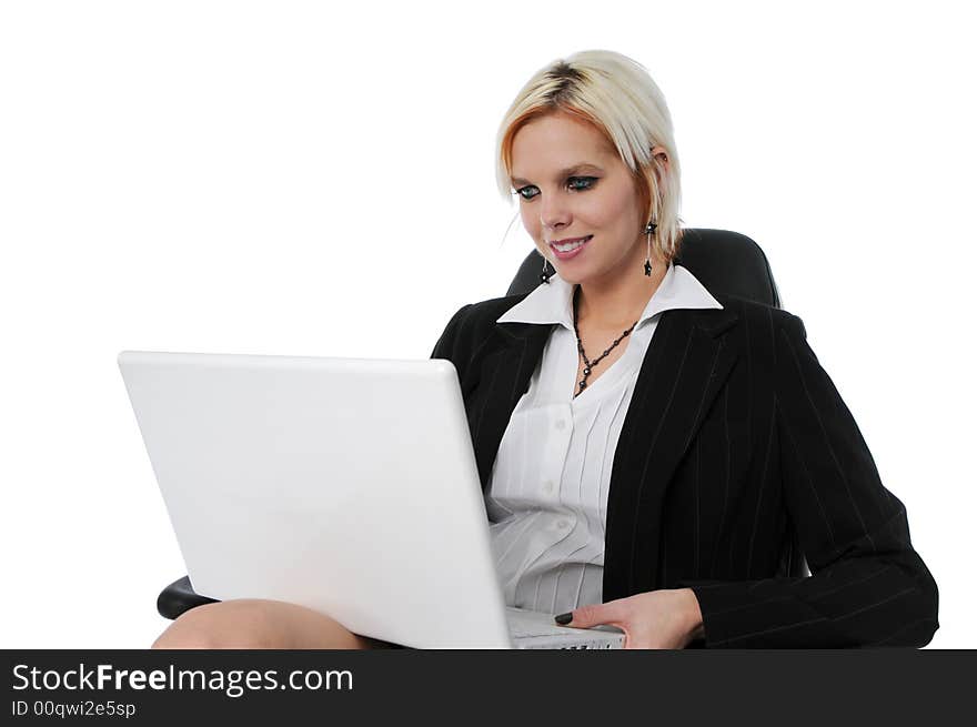 Businesswoman on her laptop