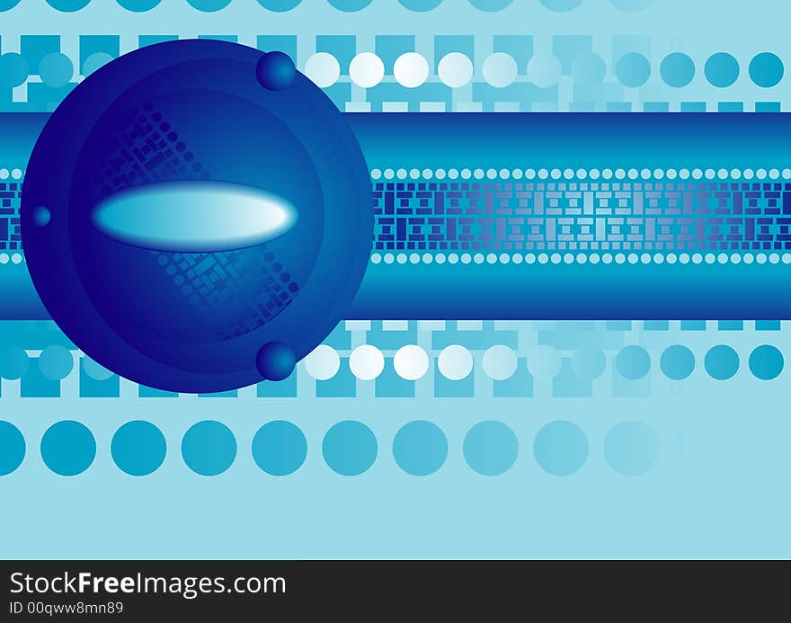 Blue circle abstract background vector illustration