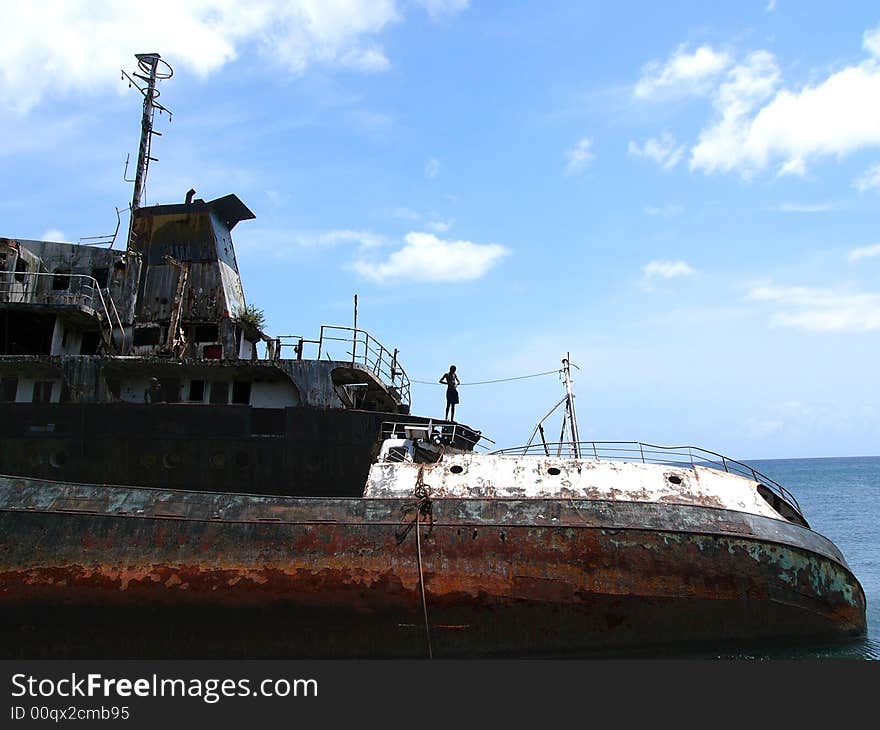 Shipwreck - Dominica, carribean, sea, wreck