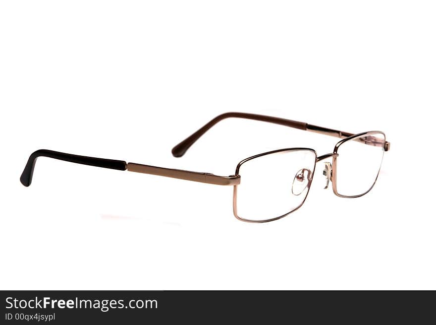 Eyeglasses on the white background