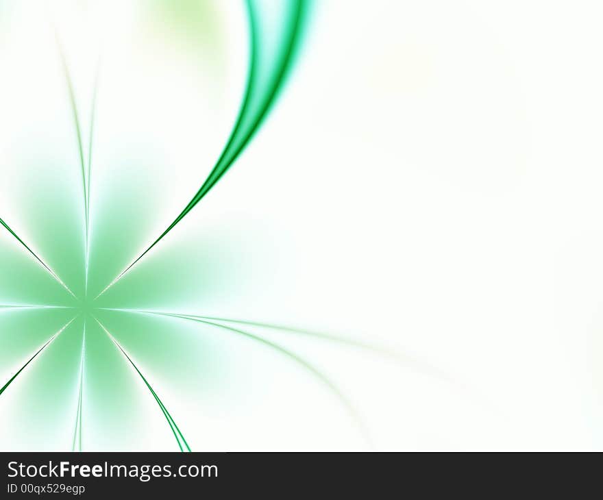 Abstract design green background. Fractal image