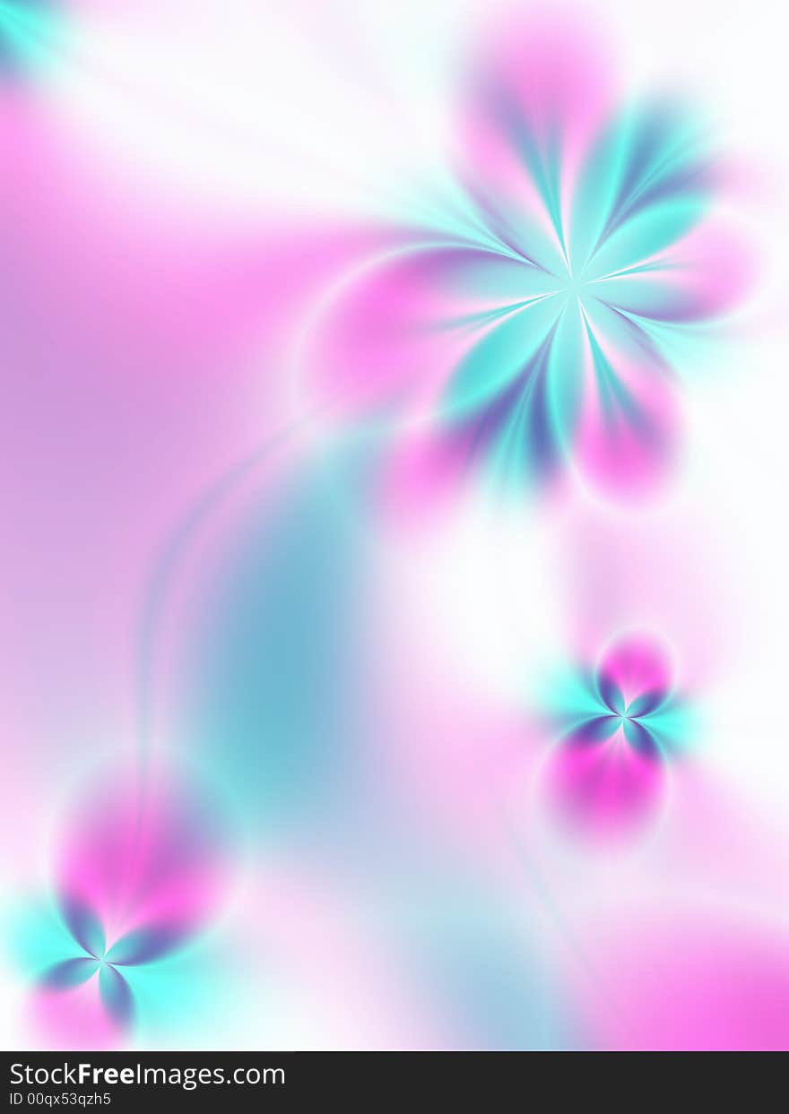 Beautiful flowers on a light background