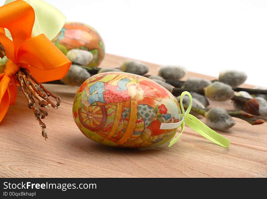 Easter still-life with colorful eggs. Easter still-life with colorful eggs