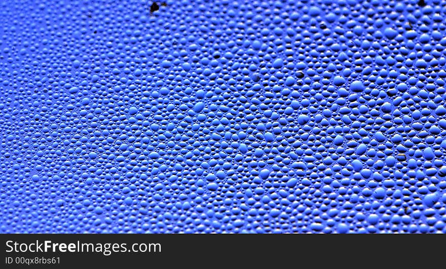 Close-up of water drops on glass (Background)