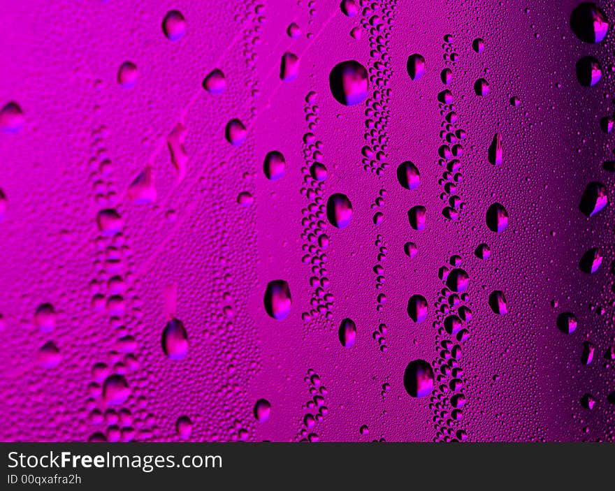 Close-up of water drops on glass (Background)