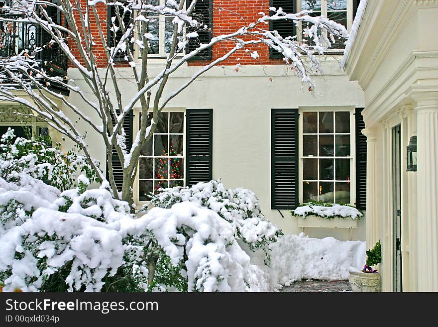 Stock image of a snowing winter at Boston, Massachusetts, USA. Stock image of a snowing winter at Boston, Massachusetts, USA