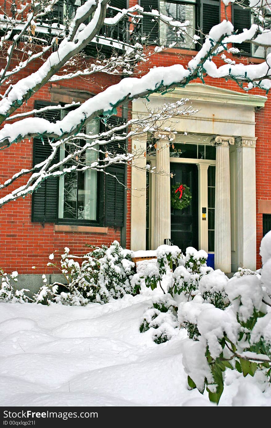 Stock image of a snowing winter at Boston, Massachusetts, USA. Stock image of a snowing winter at Boston, Massachusetts, USA