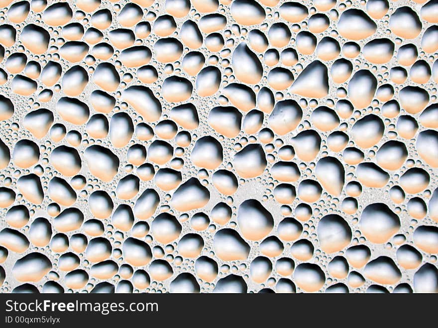 Close-up of water drops on glass (Background)