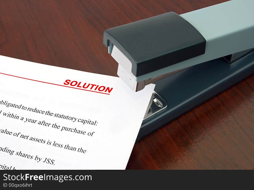 Office stapler and document Solution