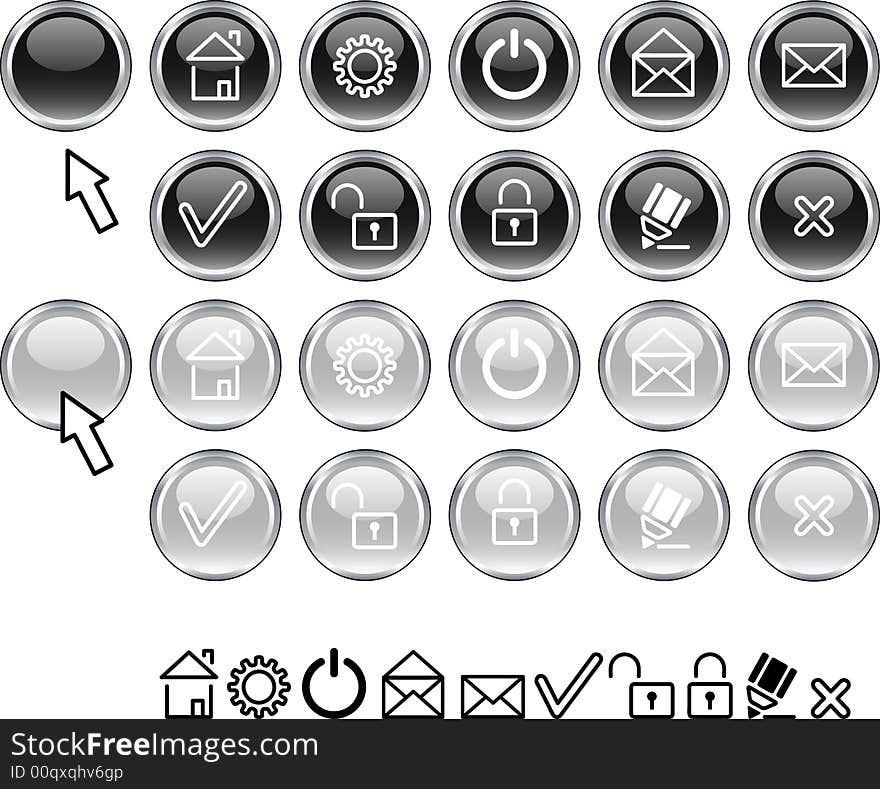 Set of web icons.