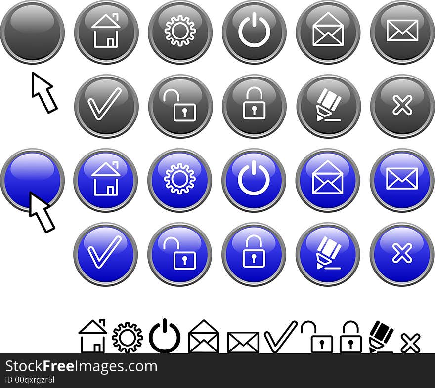 Set of web icons.