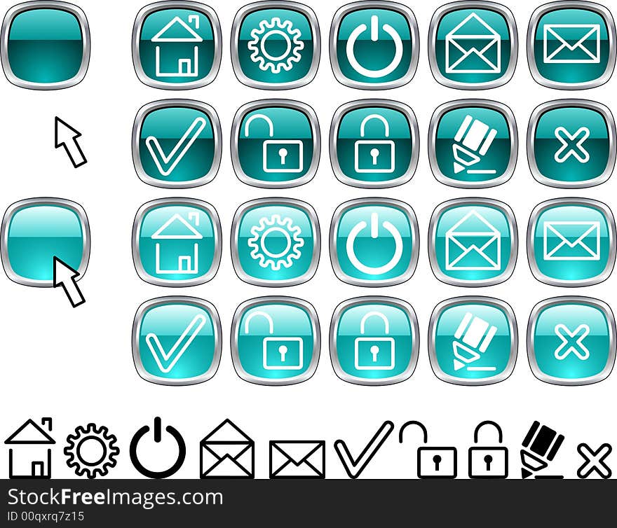 Set of web icons.