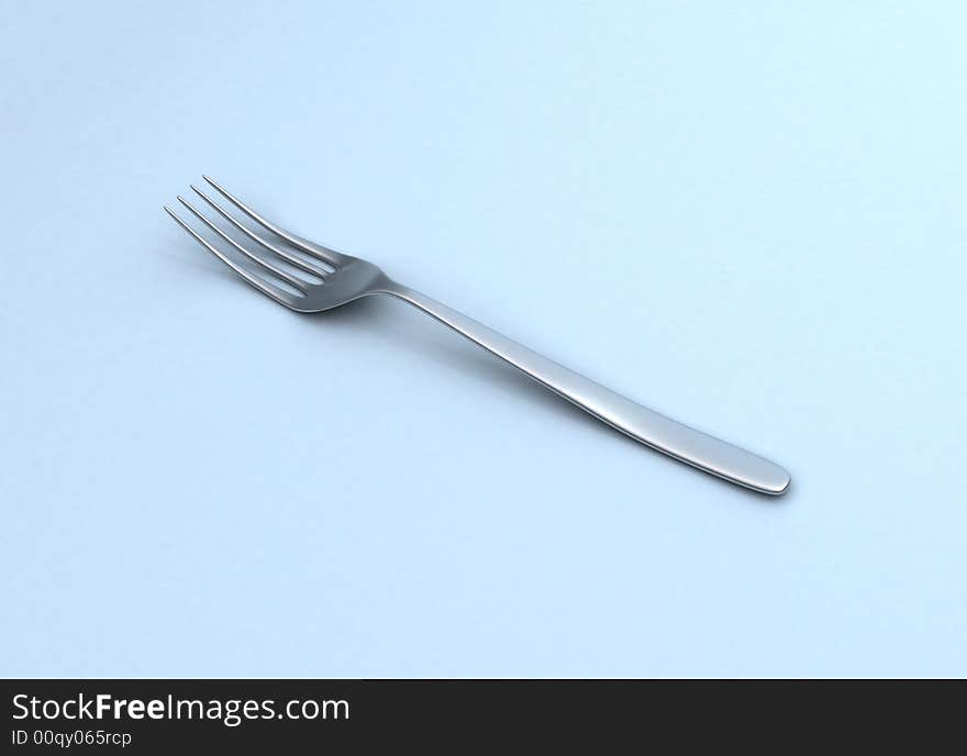 Metallic Fork in several angles for any composition