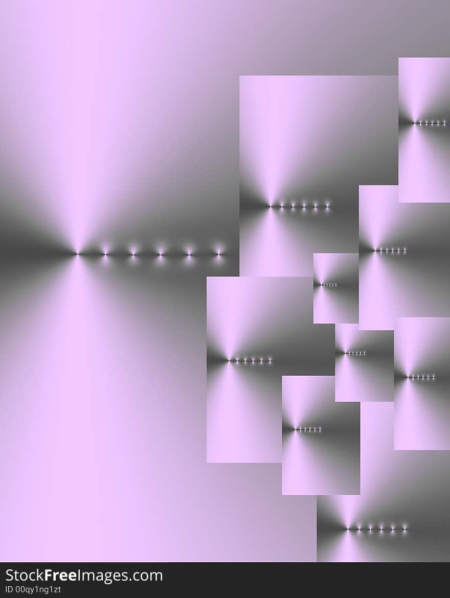 Abstract of overlaid silver lilac and grey rectangles of various sizes, with six points of light in a horizontal line on each. Abstract of overlaid silver lilac and grey rectangles of various sizes, with six points of light in a horizontal line on each.